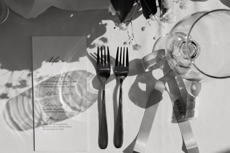 Elegant catering table setup