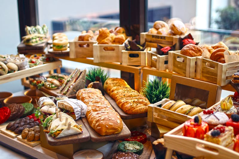 Catering food display setup